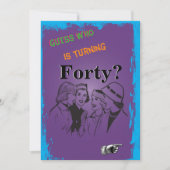 Ladys Surprise 40. Geburtstag Retro Vintag Einladung (Vorderseite)