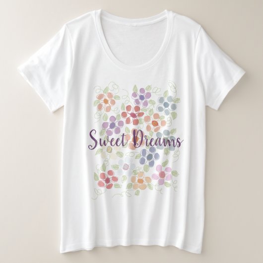 Ladys Sweet Dreams Flower Shirt (Design vorne)
