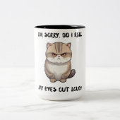 Ladys Tasse, es tut mir leid, hab ich geklappt? Zweifarbige Tasse (Mittel)