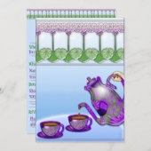 Ladys Tea Party (individuelle Einladung) Einladung (Vorne/Hinten)