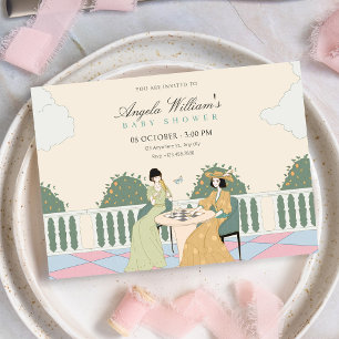 Ladys Teegarten Babydusche Einladung