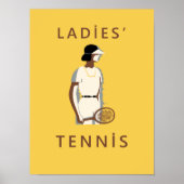 Ladys Tennis Retro-Stil Poster (Vorne)
