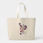 Ladys Tote Tasche mit glücklichem Panda (Rückseite)
