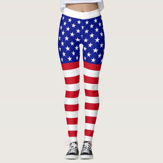 Ladys USA Flag Leggings (Vorderseite)