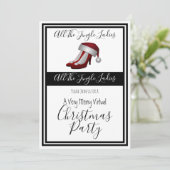 Ladys Virtual Holiday Party Einladung (Stehend Vorderseite)