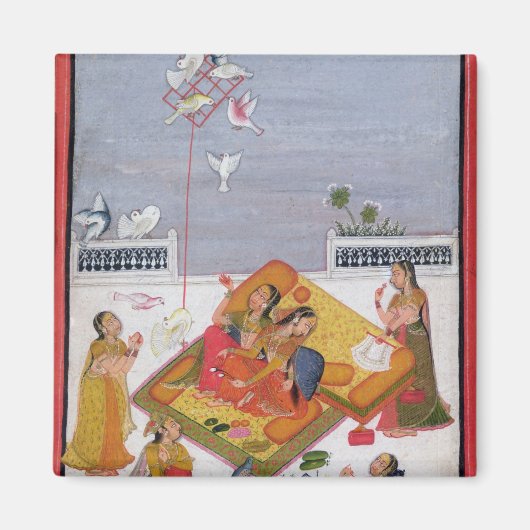 Ladys Watching Tauben, 1770 Magnet (Vorne)