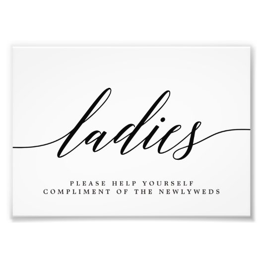 Ladys Wedding Bad Sign EDITABLE FARBE MSC Fotodruck (Vorne)