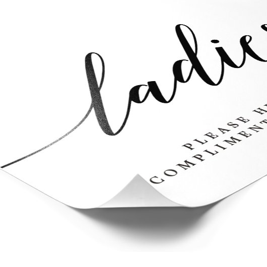 Ladys Wedding Bad Sign EDITABLE FARBE MSC Fotodruck (Ecke)