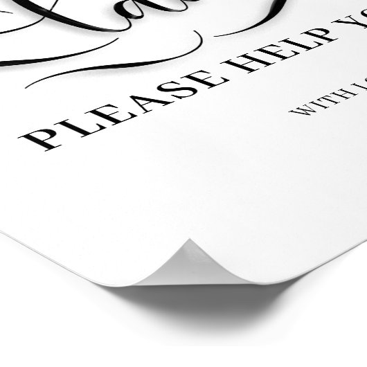 Ladys Wedding Badezimmer Sign Poster (Ecke)