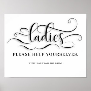 Ladys Wedding Badezimmer Sign Poster
