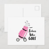 Ladys Who Golf Postkarte (Vorne/Hinten)