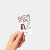 Ladys women Bloral identification plastic id Ausweis (Handheld)