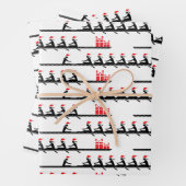 Ladys Women Weihnachtsmannmütze Rowing Rowers Crew Geschenkpapier Set (Beispiel)