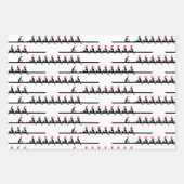 Ladys Women Weihnachtsmannmütze Rowing Rowers Crew Geschenkpapier Set (Vorderseite 3)