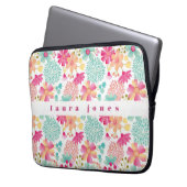 Ladys Womens Girls Painted Floral Name Fall Laptopschutzhülle (Vorderseite Links)