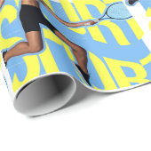Ladys Women's Tennis Fitness Geschenkpapier (Rolleneckpunkt)