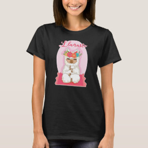 Ladys Yoga Amaste Kawaii Llama Namaste T-Shirt