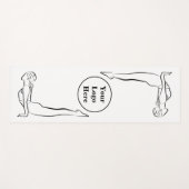 Ladys Yoga Mat mit Bild von der Pose des oberen Hu Yogamatte (Vorderseite (Horizontal))
