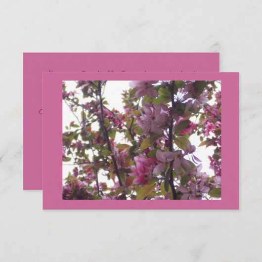 Ladys'Luncheon mit Kirschblüten Einladung (Vorne/Hinten)