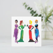 Ladys'Night Custom Einladung (Stehend Vorderseite)