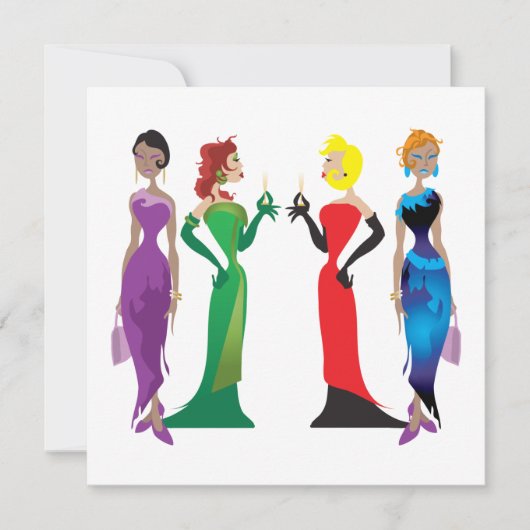 Ladys'Night Custom Einladung (Vorderseite)