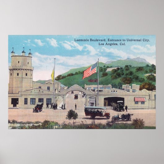 Laemle Boulevard Aussicht auf die Universelle Stad Poster (Vorne)