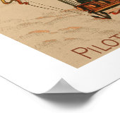 L'Aero Club de France Heißluftballon Poster (Ecke)