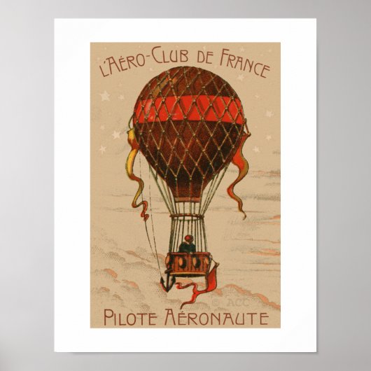 L'Aero Club de France Heißluftballon Poster (Vorne)
