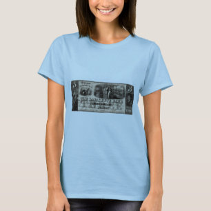 Lafayette Bank 1837 drei Dollar-Anmerkung T-Shirt