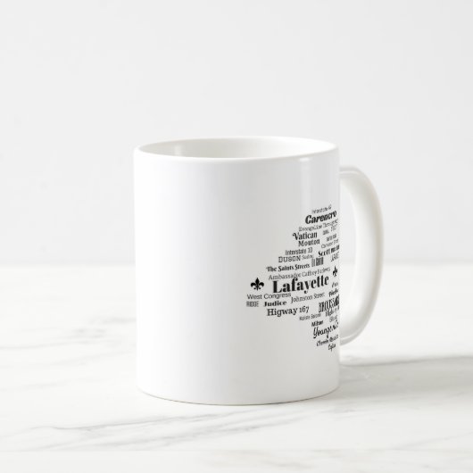 Lafayette-Gemeinde-Louisianastadt-u. Kaffeetasse (VorderseiteRechts)