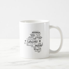 Lafayette-Gemeinde-Louisianastadt-u. Kaffeetasse