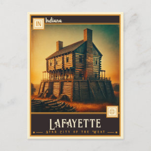 Lafayette, Indiana Antik Postkarte