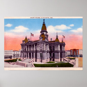 Lafayette Indiana Court House Poster