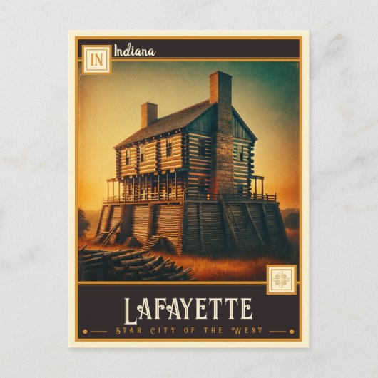 Lafayette, Indiana | VINTAG Postkarte (Vorderseite)