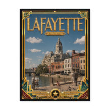 Lafayette Indiana Vintage Art Deco Golden Age