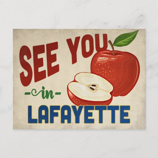 Lafayette Louisiana Apple - Vintage Travel Postkarte (Vorderseite)