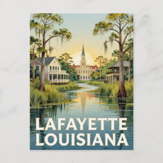 Lafayette Louisiana Cajun Country Travel Postkarte
