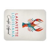 Lafayette Louisiana Crawfish Bright Magnet (Horizontal)