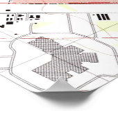 Lafayette Louisiana Karte (1983) Poster (Ecke)