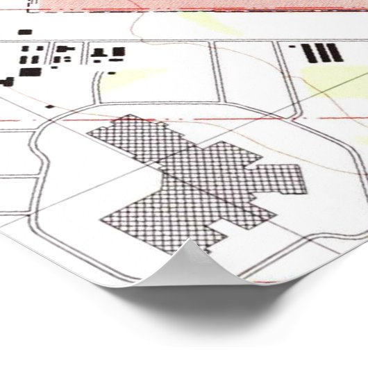 Lafayette Louisiana Karte (1983) Poster (Ecke)