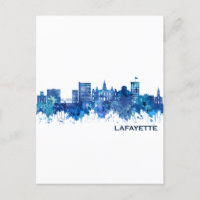 Lafayette Louisiana Skyline Blue