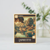 Lafayette, Louisiana | VINTAG Postkarte (Stehend Vorderseite)