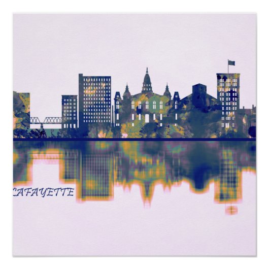 Lafayette Skyline Poster (Vorderseite)
