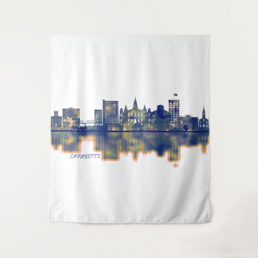 Lafayette Skyline Wandteppich (Vorderseite)