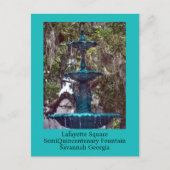 Lafayette Square Fountain Savannah GA Fotografisch Postkarte (Vorderseite)