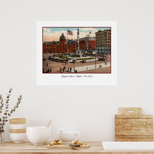 Lafayette Square Vintag Buffalo Poster (Küche)