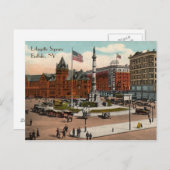 Lafayette Square Vintag Buffalo Postkarte (Vorne/Hinten)