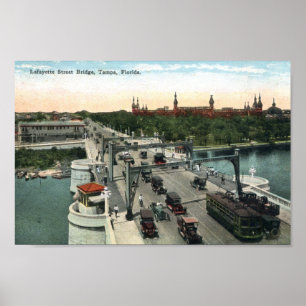 Lafayette St Bridge, Tampa, Florida Vintag Poster