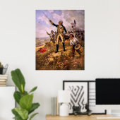 Lafayetts Feuertaufe von E. Percy Moran Poster (Heimbüro)