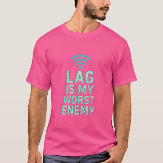 Lag ist mein Feind - Gaming-Internet-T-Shirt T-Shirt (Vorderseite)